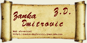 Žanka Dmitrović vizit kartica